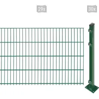 Arvotec Doppelstabmattenzaun EASY 83 zum Aufschrauben, (Set, 59-St), Zaunhöhe 83 cm, Zaunlänge 2 - 60 m grün 58 m x 83 cm