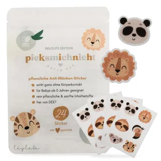 pieksmichnicht Pflanzliche Anti-Mücken-Sticker Wildlife Edition 24 St Pflaster