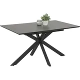 Hela Esstisch Fenja, - 5mm Glasplatte, Keramikoptik Schwarz, Spinnengestell Anthrazit,