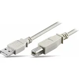 S/CONN maximum connectivity USB-A auf USB-B 5 m Grau