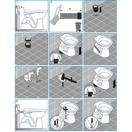 Belvit Stand-WC mit WC-Sitz Bahama Beige