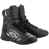 Alpinestars Superfaster Motorradschuhe schwarz - Schwarz/Grau/Hellrot - 10 US