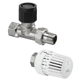 OVENTROP Rücklauftemperaturbegrenzer-Set DN 15 Rücklauf-Durchgangsventil und Thermostat Uni RTLH