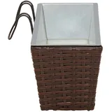 vidaXL Balkon 2 Pcs 50 x 17 x 17 cm Braun
