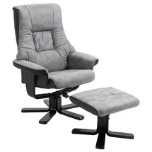 Homcom Relaxsessel mit Hocker Mikrofaser 100 x 100 x 100 cm