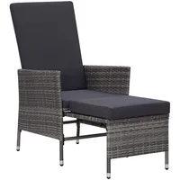 vidaXL Garten-Lounge-Set 2-tlg. grau 310233