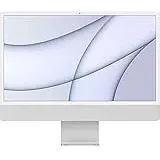 Apple iMac 24" All-In-One Desktop PC System (Mitte 2021), M1, 8GB RAM, SSD 256GB, M1 8-core GPU, macOS Big Sur, INT KB, Silber