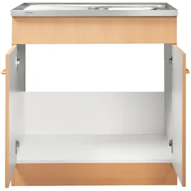 kochstation Spülenschrank KS-Elster 80 x 85 x 60 cm Beige