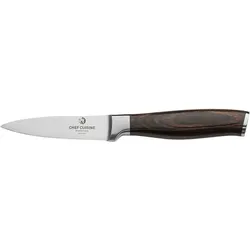 CHEF CUISINE Schäl-Messer, Pakka Braun, Rostfreier Klingenstahl, Geschmiedet, Handgeschliffen & poliert, Fugenlose Verbindung, Ergonomischer Griff