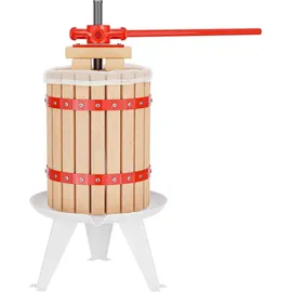 Wiltec Obstpresse 6 l Buchenholz Rot/Braun