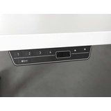 Hammerbacher XBHM16 elektrisch höhenverstellbarer Schreibtisch weiß rechteckig, C-Fuß-Gestell silber 160,0 x 80,0 cm