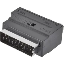 SpeaKa Professional SP-7870340 Cinch / SCART Adapter [3x Cinch-Buchse - 1x SCART-Stecker] Schwarz mi