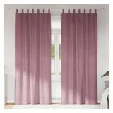 vidaXL Verdunkelungsvorhänge 2 pcs Dunkelrosa 140 x 260 cm Samt