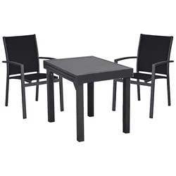 3-teilige Sitzgruppe Tischgruppe Balkon Garten Gruppe Ausziehtisch Stuhl