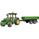 Bruder 02108 - John Deere 5115 M mit Bordwandanhänger 1:16
