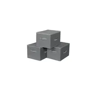 Songmics Aufbewahrungsbox 30 x 40 x 25 cm 3-tlg. grau