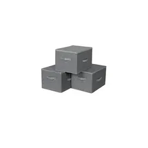 Songmics Aufbewahrungsbox 30 x 40 x 25 cm 3-tlg. grau