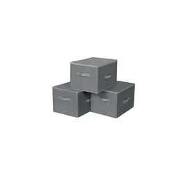Songmics Aufbewahrungsbox 30 x 40 x 25 cm 3-tlg. grau