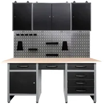 Ondis24 ONDIS24, schwarz (anthrazit, schwarz, grau), B:160cm H:205cm T:60cm, Metall, Werkbänke, 160 cm