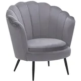 Beliani Sessel, Schwarz, Grau, Textil, 1-Sitzer, 79x85x77 cm, Wohnzimmer, Sessel, Polstersessel