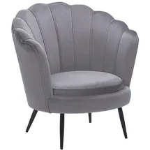 Beliani Sessel, Schwarz, Grau, Textil, 1-Sitzer, 79x85x77 cm, Wohnzimmer, Sessel, Polstersessel