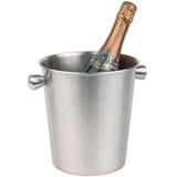 APS 36021 Satin Edelstahl poliert Wein / Sekt Schüssel mit Hohlgriffen, Ø 20/15 x 20,5 cm, 4 Liter