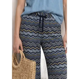 STREET ONE High Waist Wide Leg Hose Frozen Wave Blau 38