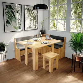 Vicco Roman eiche 107cm Sitzbank mit Truhe Esszimmerbank für Esstisch