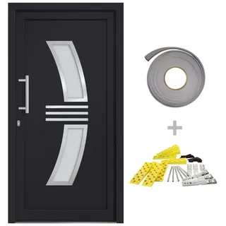 vidaXL Haustür Anthrazit 98x208 cm - Grau