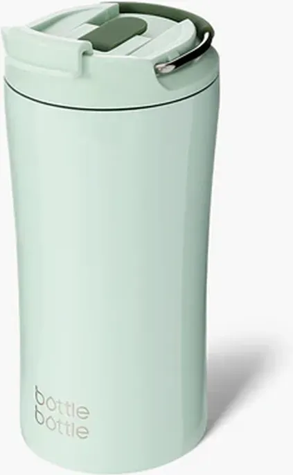 Bottle Bottle Iced Coffee Becher mit Doppeldeckel, doppelwandig, 12 oz, Edelstahl, grün, Neujahr-Angebot, Top-Geschenkideen