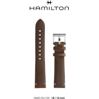 Hamilton Leder Khaki Aviation Band-set Leder-braun-18/16 H690.762.100 - braun
