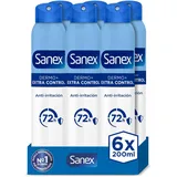 Sanex Dermo Extra Control Deodorant 6 x 200 ml
