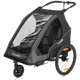 Cube Kinder Fahrradanhänger Double PURE black ́n ́grey