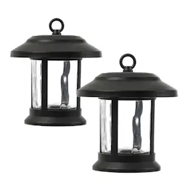 MARELIDA LED Solar Gartenleuchte 3in1 Laterne/Hängeleuchte/Wegleuchte H: 32cm 2er Set