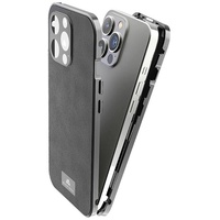 Black Rock 360° Glass Case Premium Leather für Apple iPhone 14 Pro schwarz