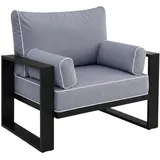 beautysofa Loungesessel VERDINO Stoff 94 x 90 x 87 cm Dunkelgrau