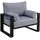 beautysofa Loungesessel VERDINO Stoff 94 x 90 x 87 cm Dunkelgrau