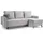 xonox Schlafsofa L-Form rechts Cord 2-Sitzer Hellgrau