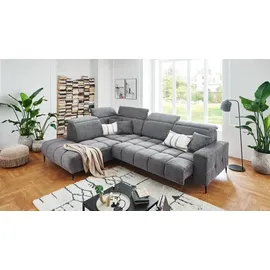 A.Z. Iwaniccy Eckcouch Cord 5-Sitzer Dunkelgrau