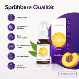 Melatonin Ashwagandha Mediakos Schlaf Spray Vegan