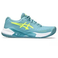 Asics GEL-CHALLENGER 14 Clay Damen Tennisoutdoorschuhe GRIS BLUE/SAFETY YELLOW, 40