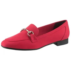 Slipper, Blockabsatz, Loafer, Businessschuh mit Schmuckspange, Gr. 39, rot, , 60005862-39