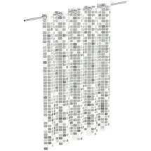 Eisl Duschvorhang Mosaik 180 x 200 cm grau