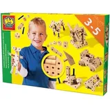 SES Creative 00945 Holzkonstruktionsset Kinder-Bastelkit, Mehrfarbig