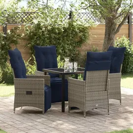 vidaXL Garten Essgruppe 5-tlg. Grau