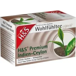H&S Schwarztee Premium Indien-Ceylon Filterbeutel 36 g