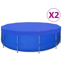 vidaXL PE Poolabdeckungen rund 460 cm 2 St.