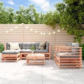 vidaXL Garten-Lounge-Set 7-tlg. Massivholz Douglasie braun