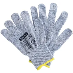 TAINO Schnittschutzhandschuhe Klasse 5 EN388 2er Set Größe M - Grau