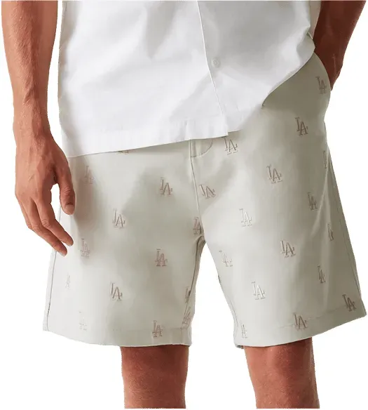 New Era MLB Los Angeles Dodgers MLB Monogram Short Beige